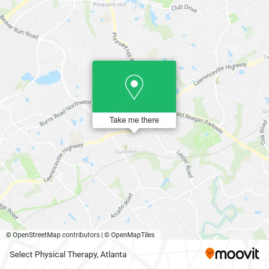 Select Physical Therapy map