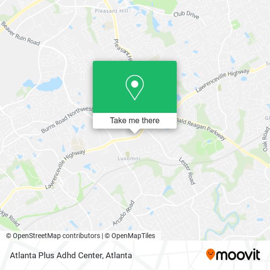 Mapa de Atlanta Plus Adhd Center