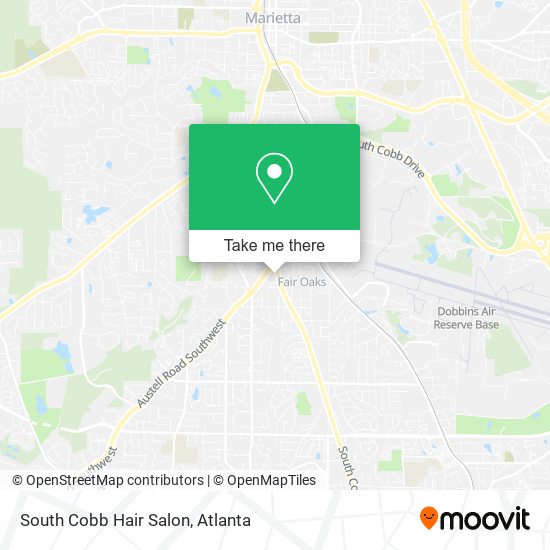 South Cobb Hair Salon map