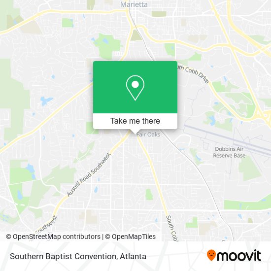 Mapa de Southern Baptist Convention