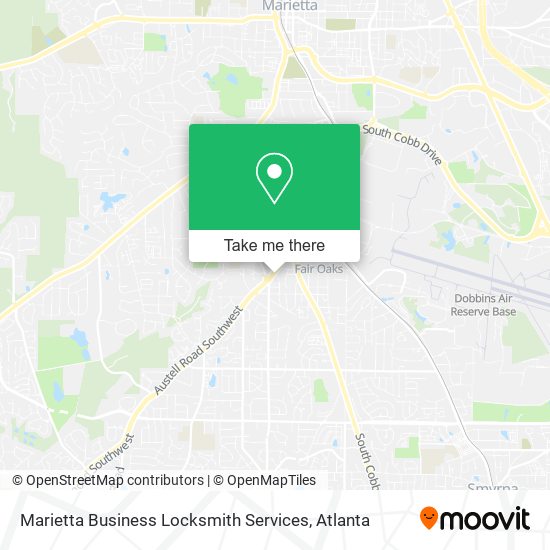 Mapa de Marietta Business Locksmith Services