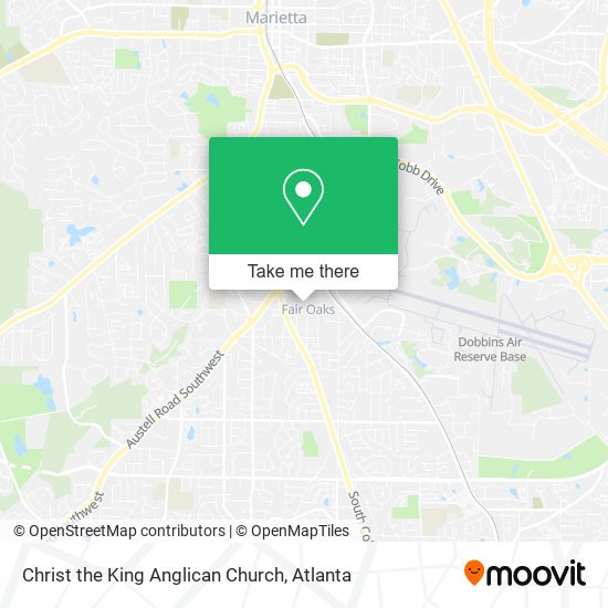 Christ the King Anglican Church map