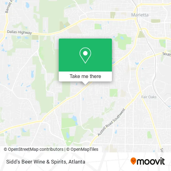 Mapa de Sidd's Beer Wine & Spirits