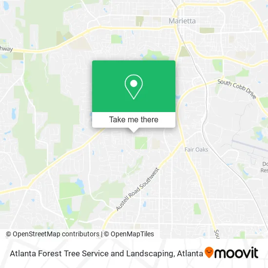 Mapa de Atlanta Forest Tree Service and Landscaping