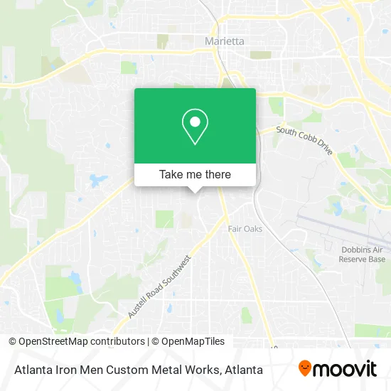 Mapa de Atlanta Iron Men Custom Metal Works