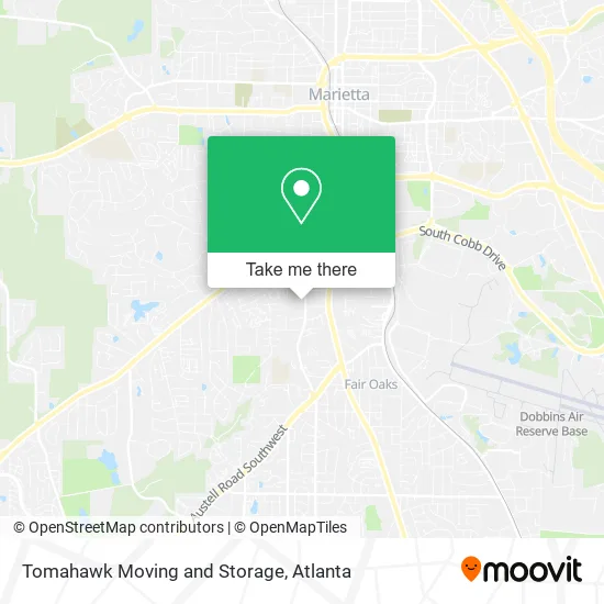 Tomahawk Moving and Storage map