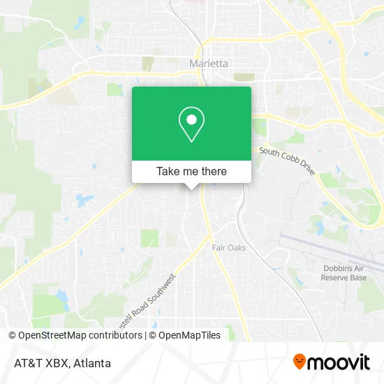 Mapa de AT&T XBX