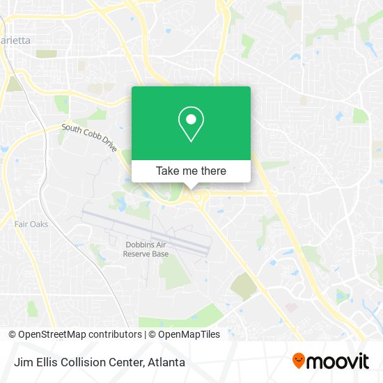 Jim Ellis Collision Center map