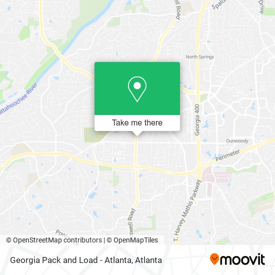Mapa de Georgia Pack and Load - Atlanta