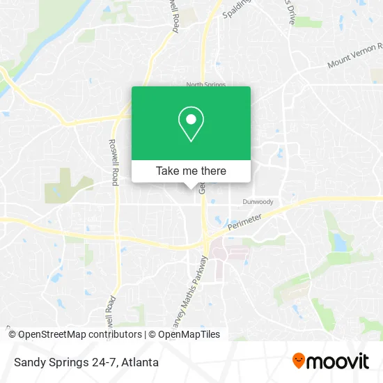 Sandy Springs 24-7 map