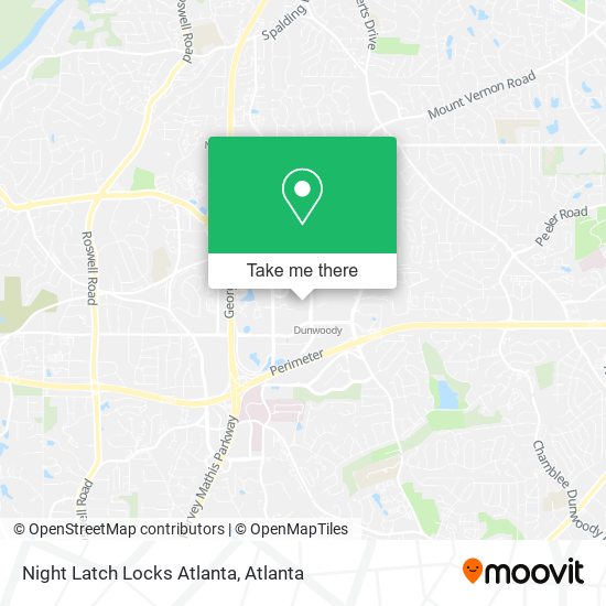 Mapa de Night Latch Locks Atlanta