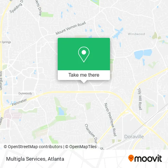 Multigla Services map