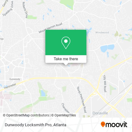 Dunwoody Locksmith Pro map