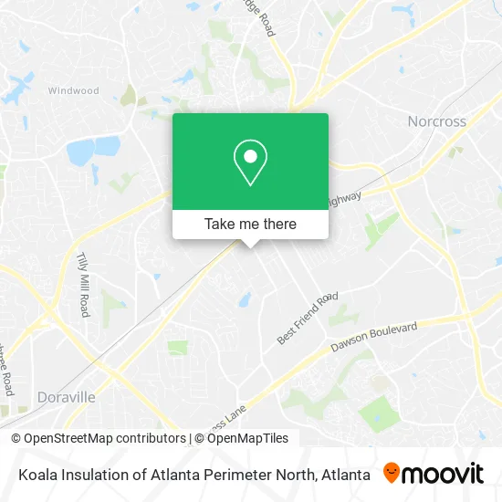 Koala Insulation of Atlanta Perimeter North map