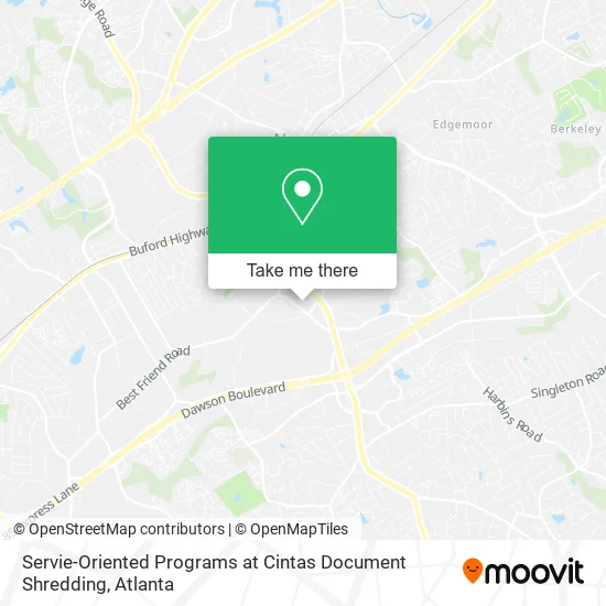Servie-Oriented Programs at Cintas Document Shredding map