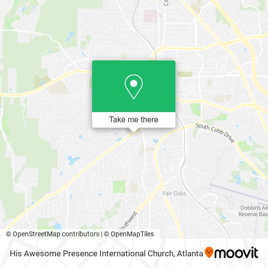 His Awesome Presence International Church map