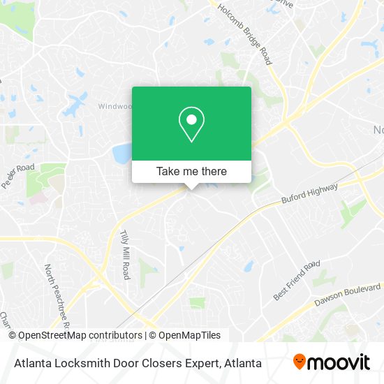 Atlanta Locksmith Door Closers Expert map