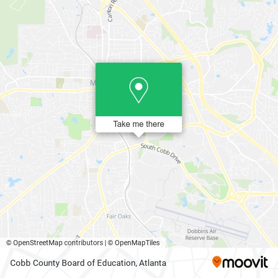 Mapa de Cobb County Board of Education