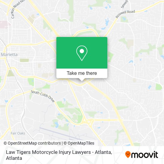 Law Tigers Motorcycle Injury Lawyers - Atlanta map