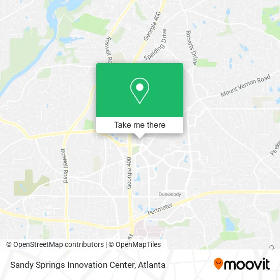 Sandy Springs Innovation Center map