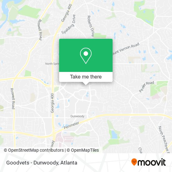 Goodvets - Dunwoody map