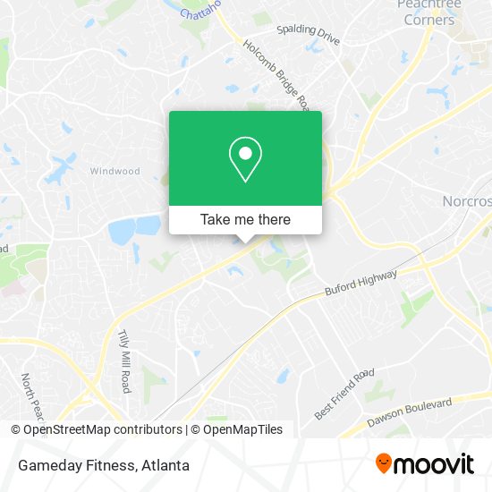 Mapa de Gameday Fitness