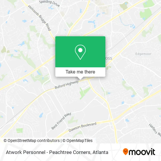 Atwork Personnel - Peachtree Corners map