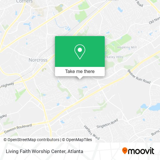 Mapa de Living Faith Worship Center