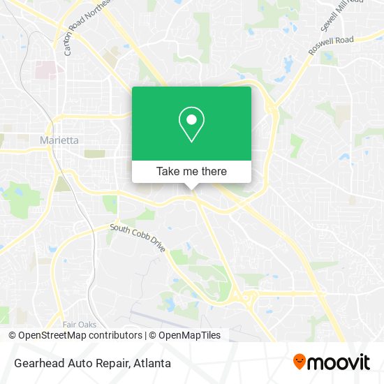 Gearhead Auto Repair map