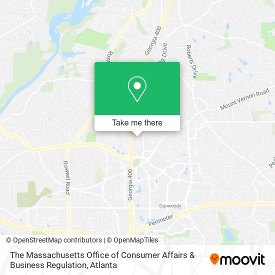 Mapa de The Massachusetts Office of Consumer Affairs & Business Regulation
