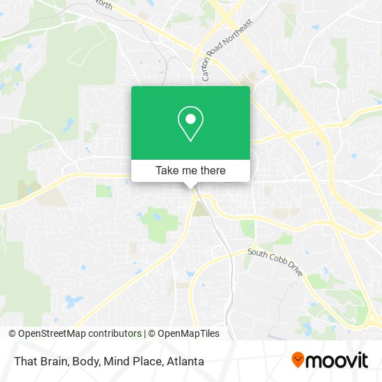 That Brain, Body, Mind Place map