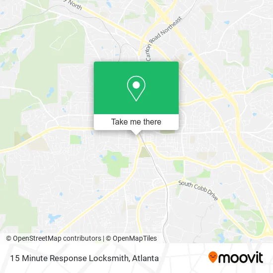 15 Minute Response Locksmith map