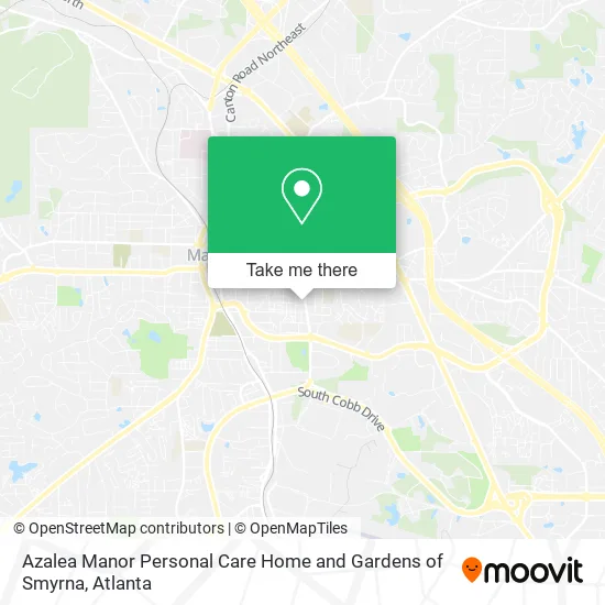 Azalea Manor Personal Care Home and Gardens of Smyrna map