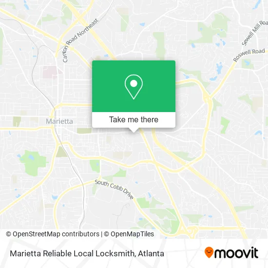 Marietta Reliable Local Locksmith map