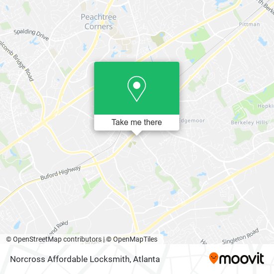 Mapa de Norcross Affordable Locksmith