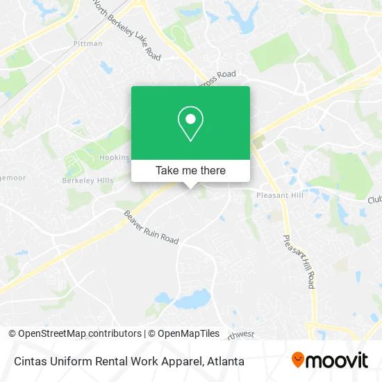 Mapa de Cintas Uniform Rental Work Apparel