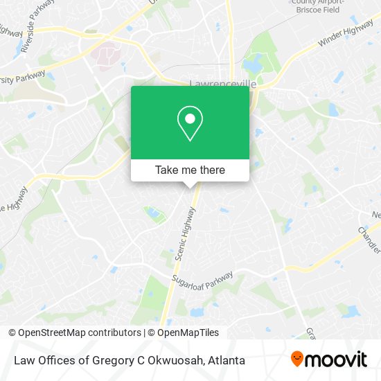 Law Offices of Gregory C Okwuosah map