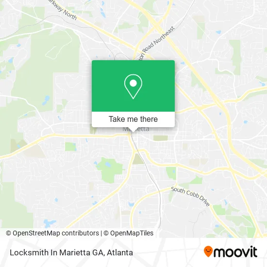 Locksmith In Marietta GA map