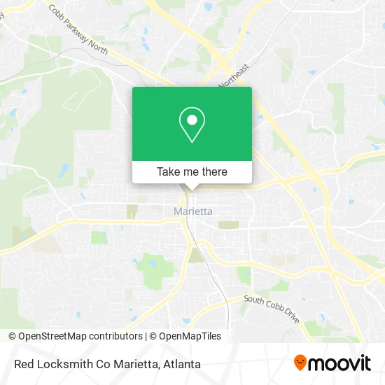 Red Locksmith Co Marietta map