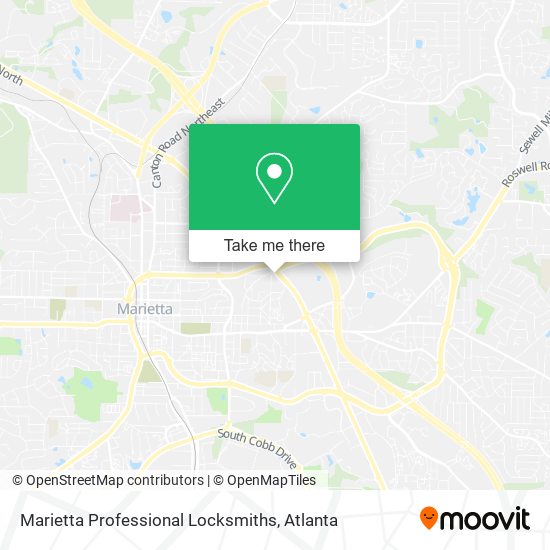 Marietta Professional Locksmiths map