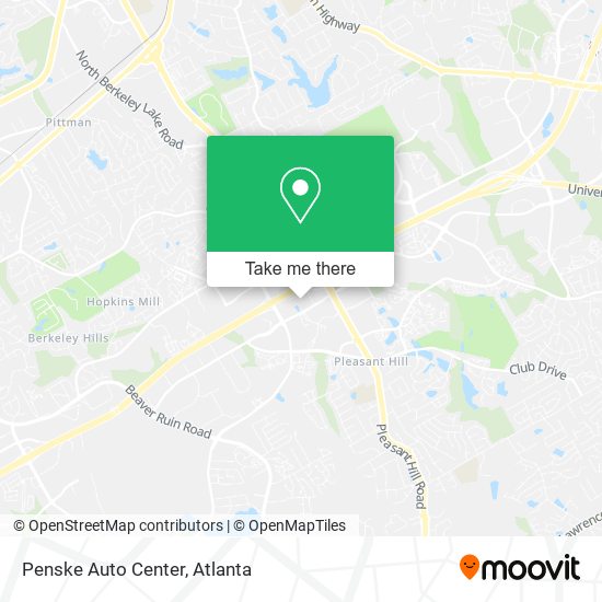 Mapa de Penske Auto Center