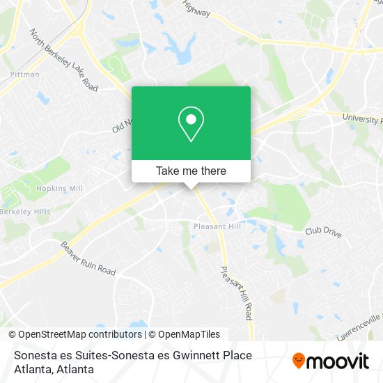 Mapa de Sonesta es Suites-Sonesta es Gwinnett Place Atlanta