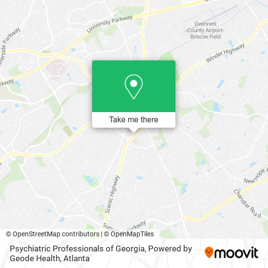 Psychiatric Professionals of Georgia, Powered by Geode Health map