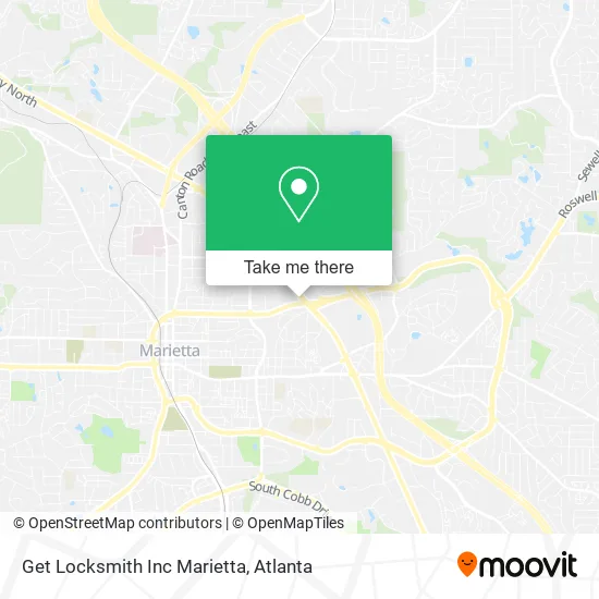 Get Locksmith Inc Marietta map
