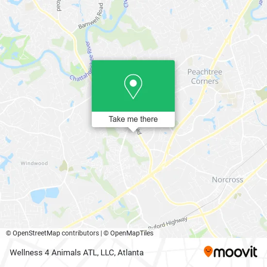 Wellness 4 Animals ATL, LLC map