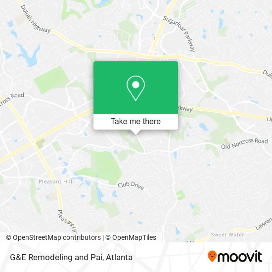 G&E Remodeling and Pai map