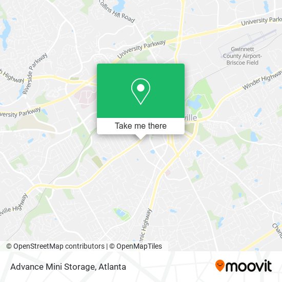 Mapa de Advance Mini Storage