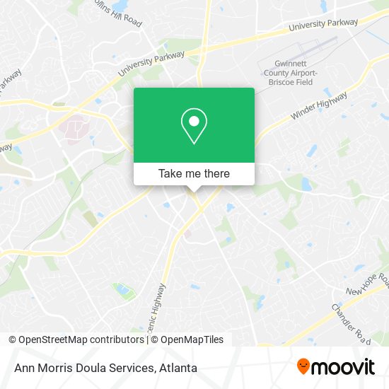 Mapa de Ann Morris Doula Services