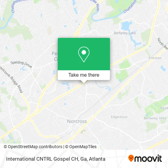 International CNTRL Gospel CH, Ga map