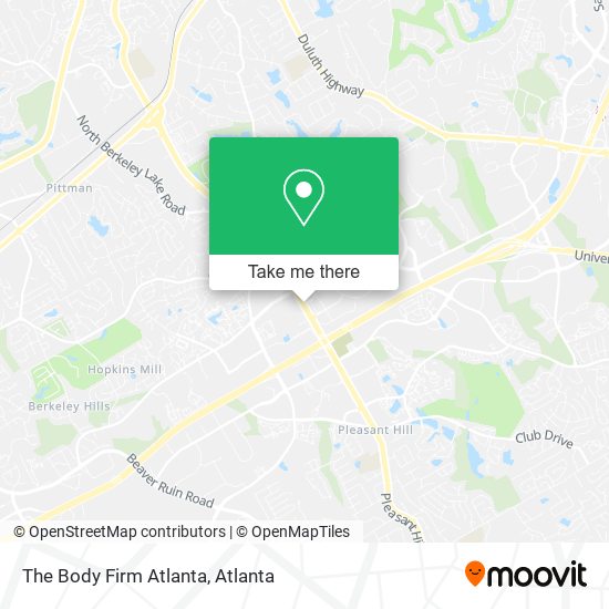 The Body Firm Atlanta map